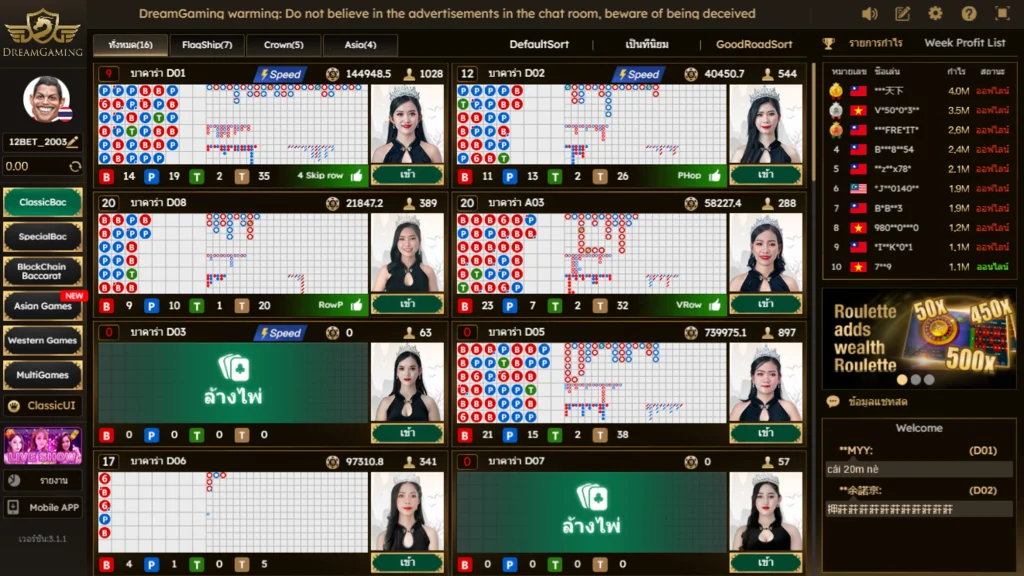 เลือกเดิมพัน Dream Gaming